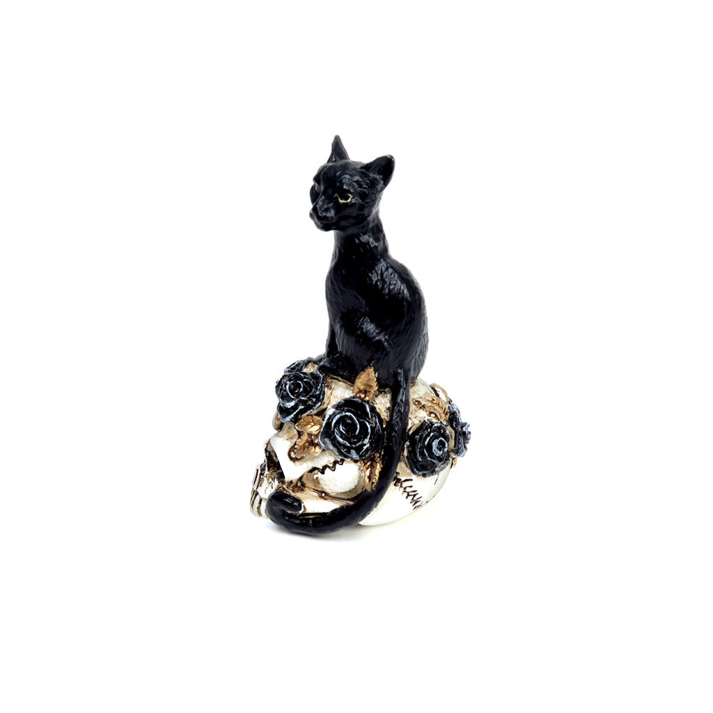 Black Cat Skull Miniature
